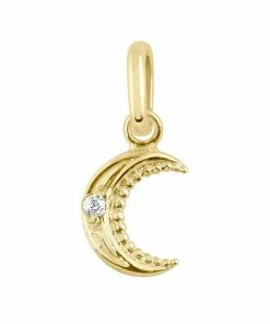 GIGI CLOZEAU Pendentif Lune Diamant Or