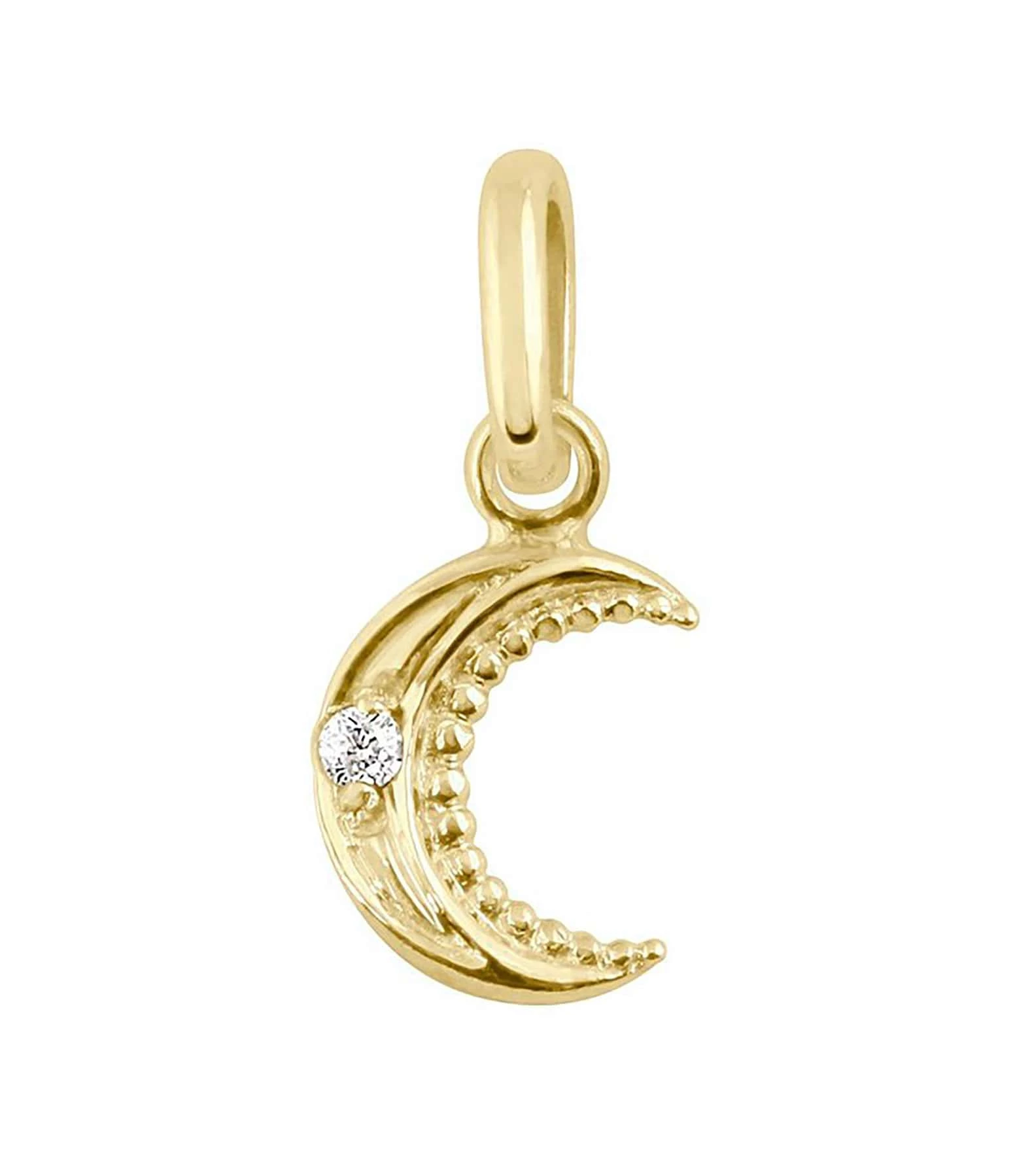 GIGI CLOZEAU Pendentif Lune Diamant Or
