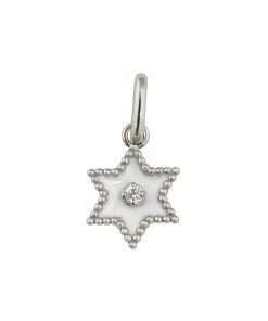 GIGI CLOZEAU Pendentif Étoile Résine Diamants Or Blanc