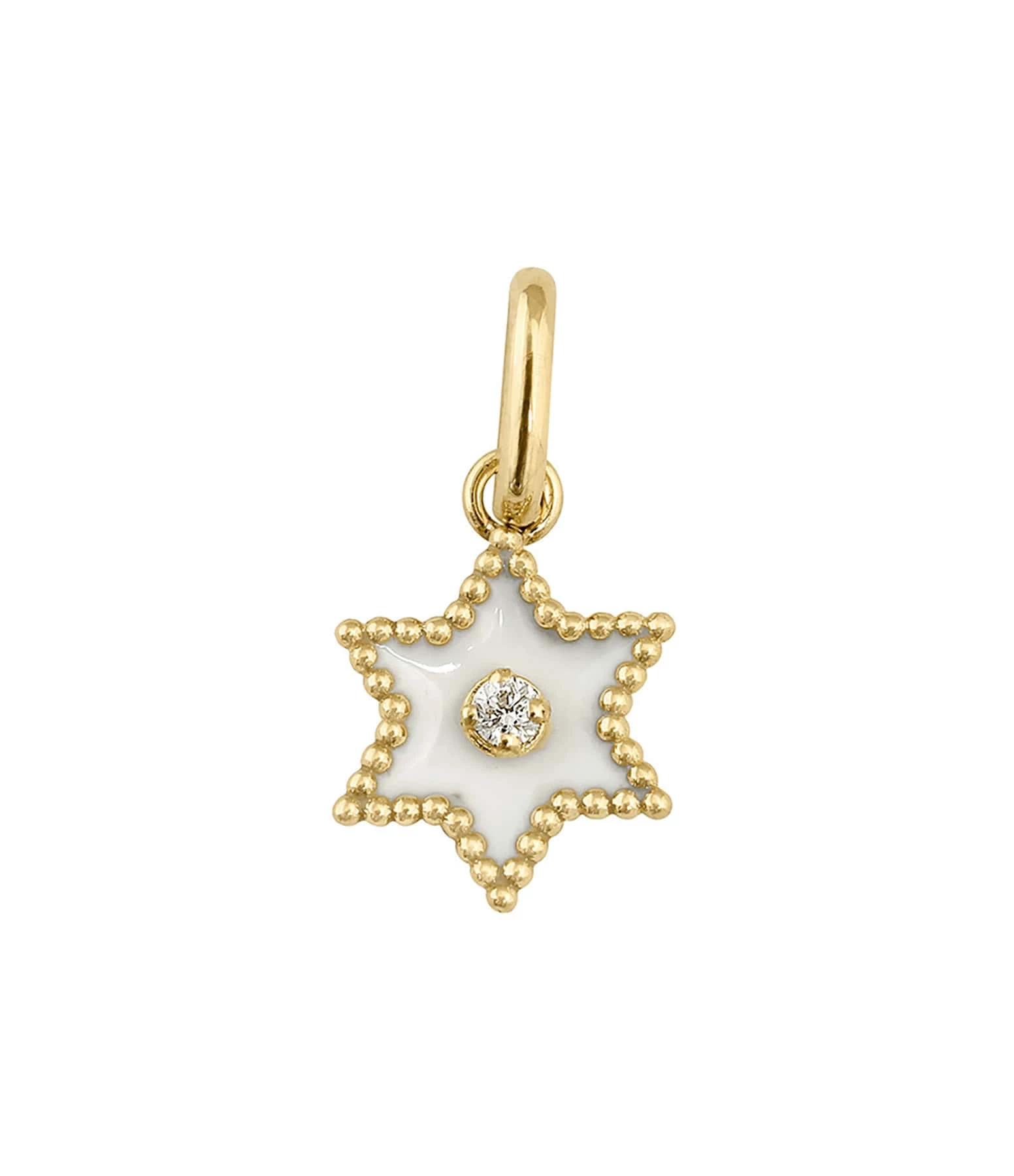 GIGI CLOZEAU Pendentif Étoile Résine Diamants Or Jaune 3 GIGI CLOZEAU Pendentif Étoile Résine Diamants Or Jaune