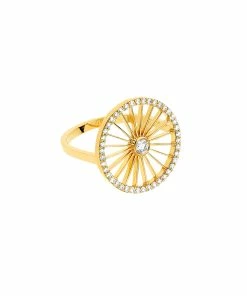 NAVA JOAILLERIE Bague Cheyenne Ronde Diamants Or Jaune