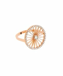 NAVA JOAILLERIE Bague Cheyenne Ronde Diamants Or Rose