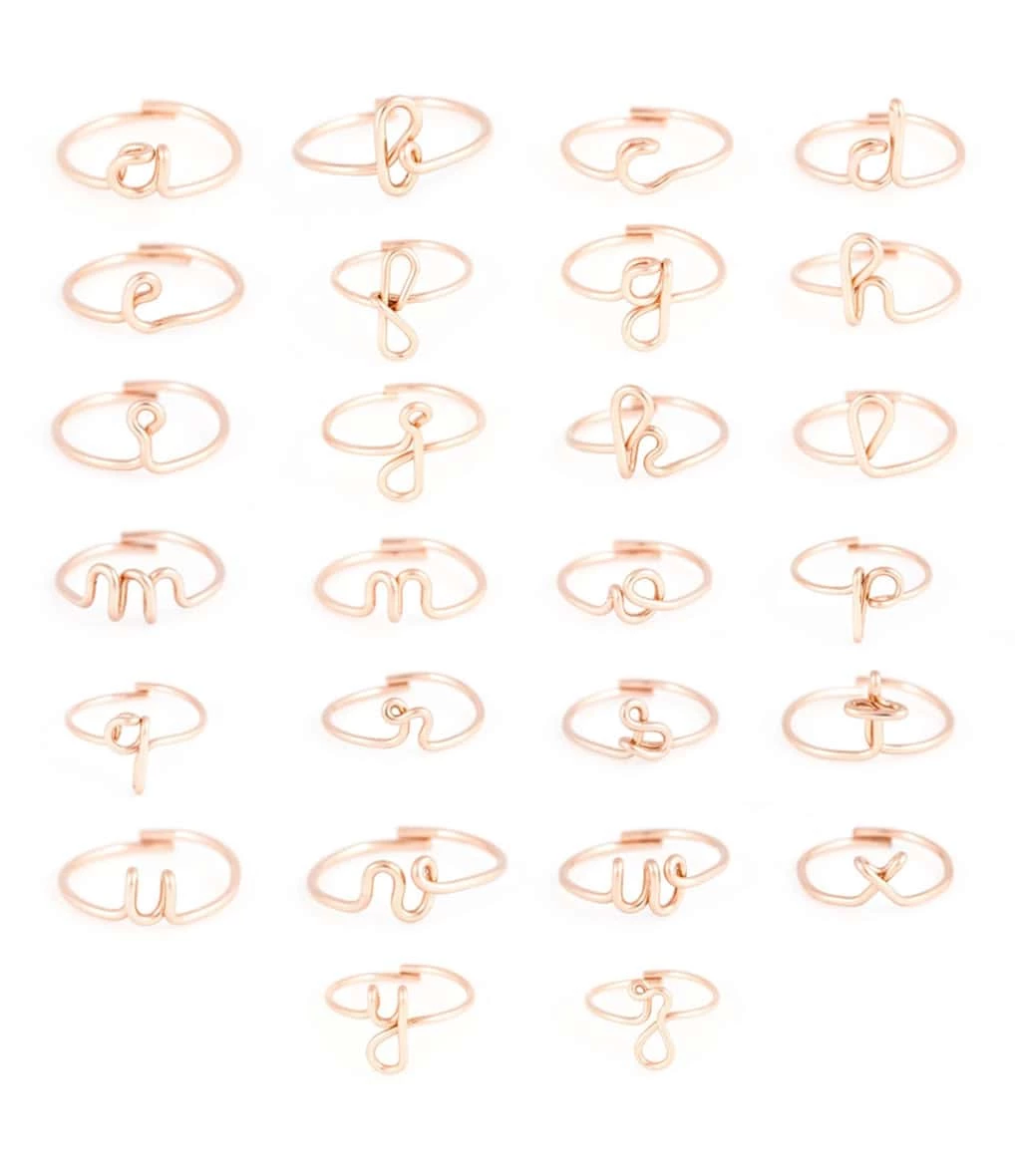 ATELIER PAULIN Bague Originale Initiale Gold Filled Rose 4 ATELIER PAULIN Bague Originale Initiale Gold Filled Rose – Image 2