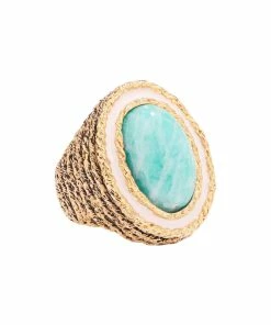 Aurélie Bidermann Bague Liz Turquoise