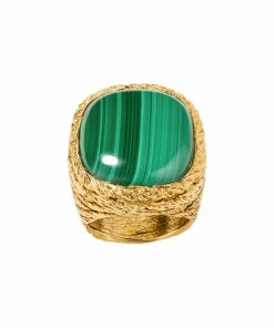 Aurélie Bidermann Chevalière Miki Malachite