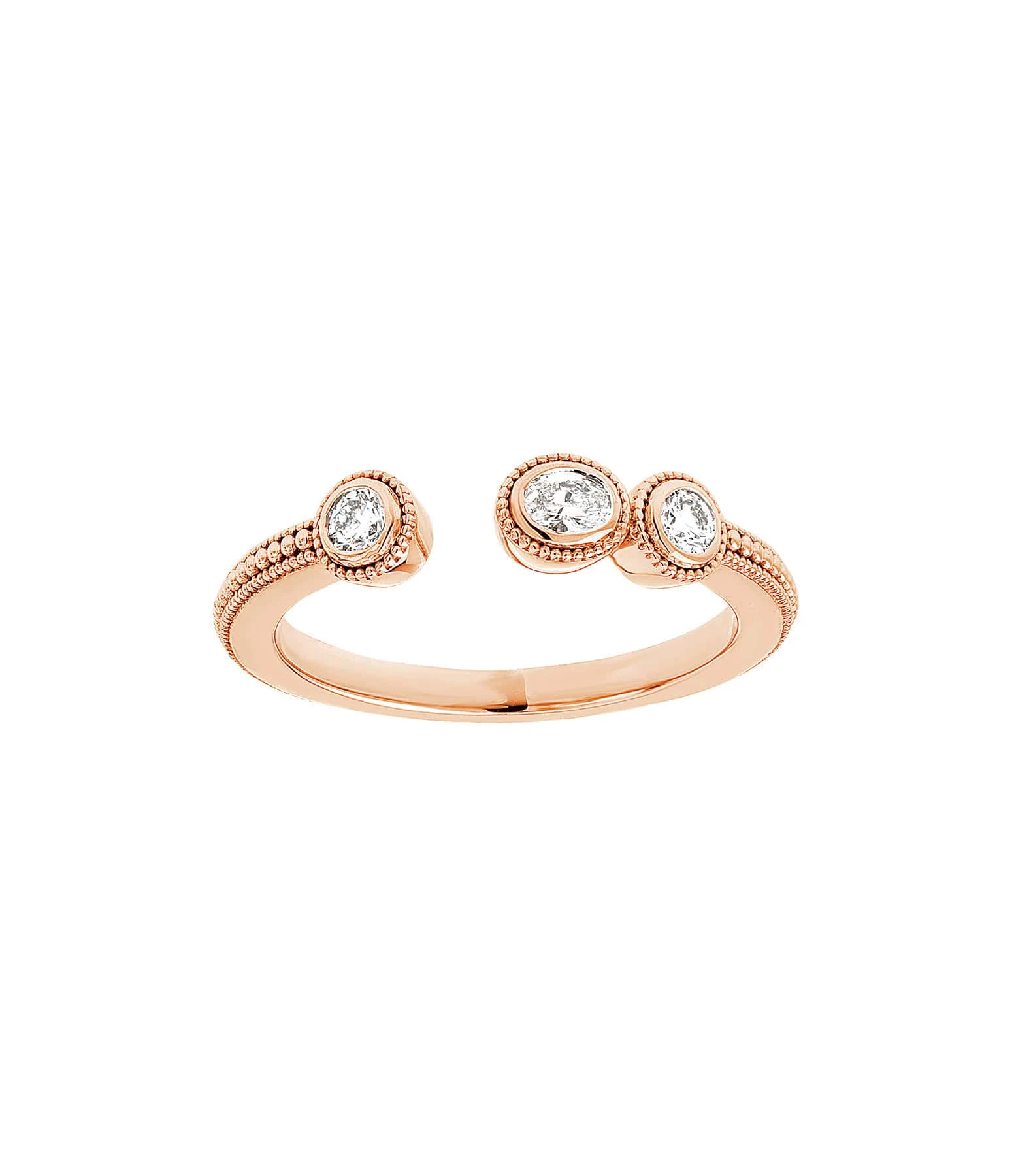 NAVA JOAILLERIE Bague Mini Rio Diamants Or Rose 3 NAVA JOAILLERIE Bague Mini Rio Diamants Or Rose