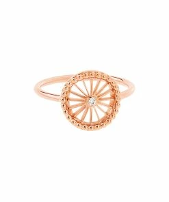 NAVA JOAILLERIE Bague Mini-Cheyenne Ronde Diamant Or Rose