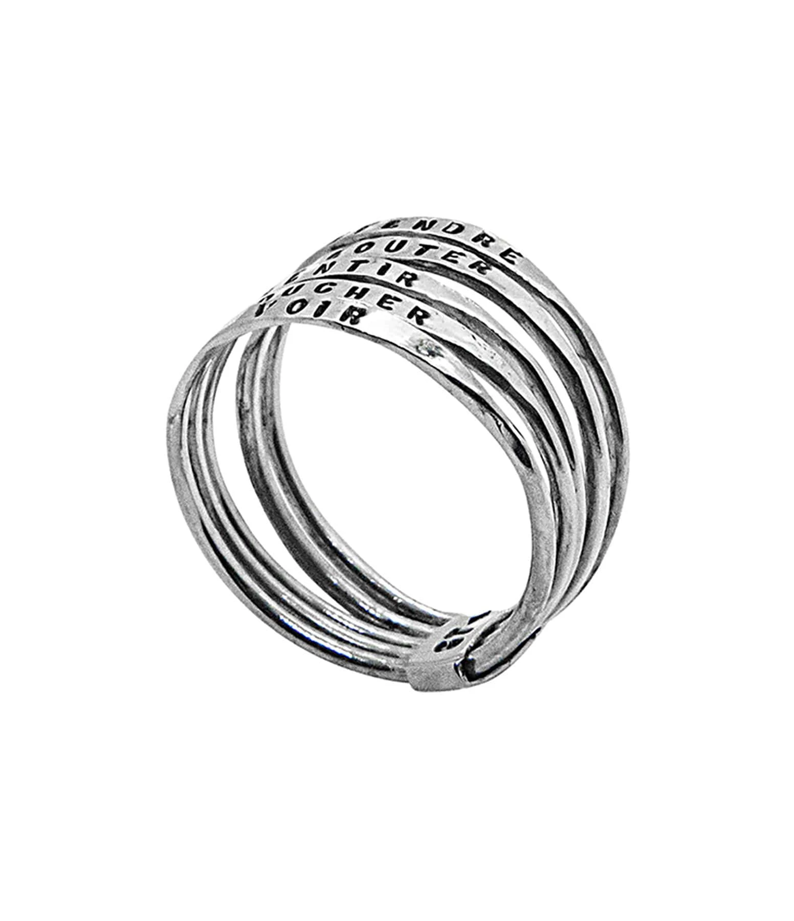 SERGE THORAVAL Bague 5 Sens Extra-fine Argent – Image 4