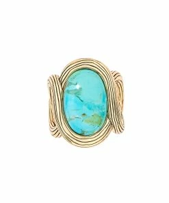 Aurélie Bidermann Bague Aldabra Turquoise Verte