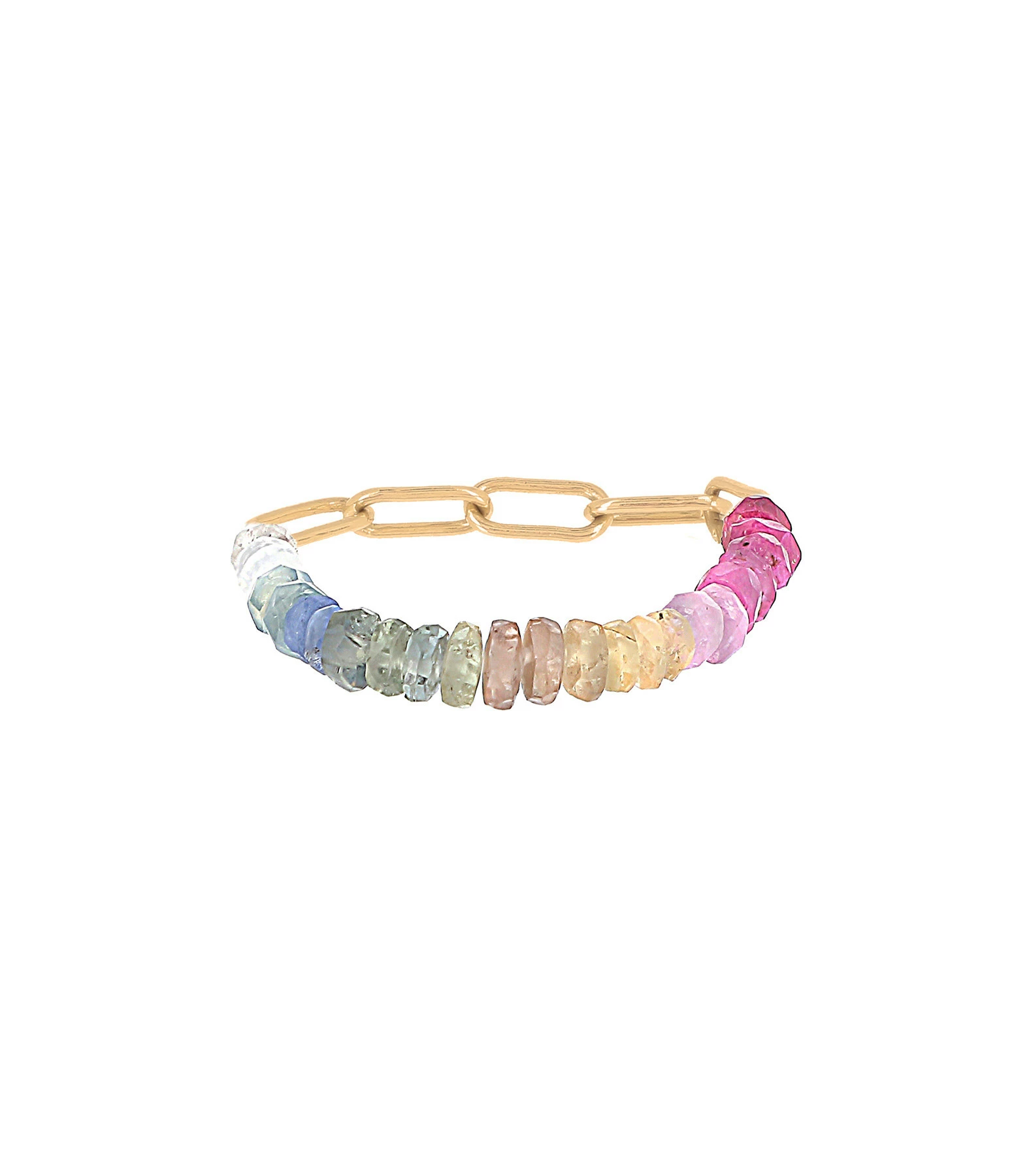 ATELIER PAULIN Bague Chaîne Nonza Saphir Rainbow Gold Filled 4 ATELIER PAULIN Bague Chaîne Nonza Saphir Rainbow Gold Filled – Image 2