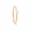 NAVA JOAILLERIE Bague Solitaire Chou Diamant Blanc Or Rose 1 NAVA JOAILLERIE Bague Solitaire Chou Diamant Blanc Or Rose -Boutique Gigi Clozeau bague solitaire chou or rose