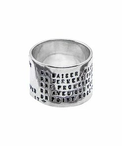 SERGE THORAVAL Bague Large Edmond Rostand Un Baiser Argent