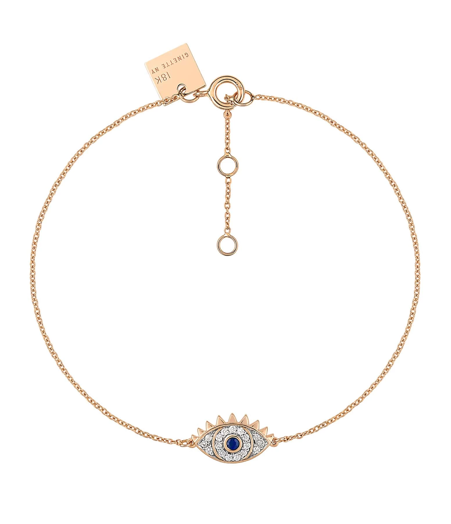 Ginette NY Bracelet Ajna Saphir Diamants Or Rose 3 Ginette NY Bracelet Ajna Saphir Diamants Or Rose