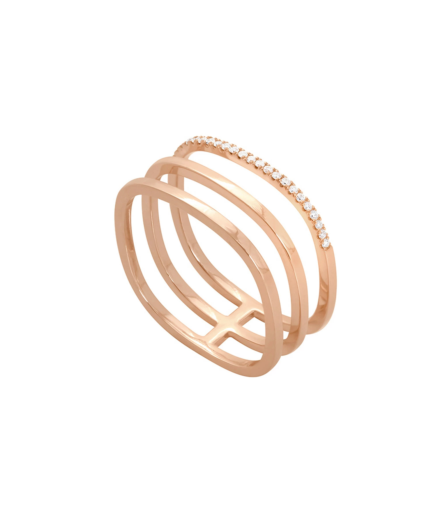 VANRYCKE Bague Charlie 3 Rangs Or Rose 5 VANRYCKE Bague Charlie 3 Rangs Or Rose – Image 3