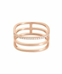 VANRYCKE Bague Charlie 3 Rangs Or Rose