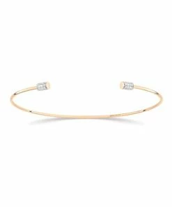 Ginette NY Jonc Choker Single Or Rose Diamants