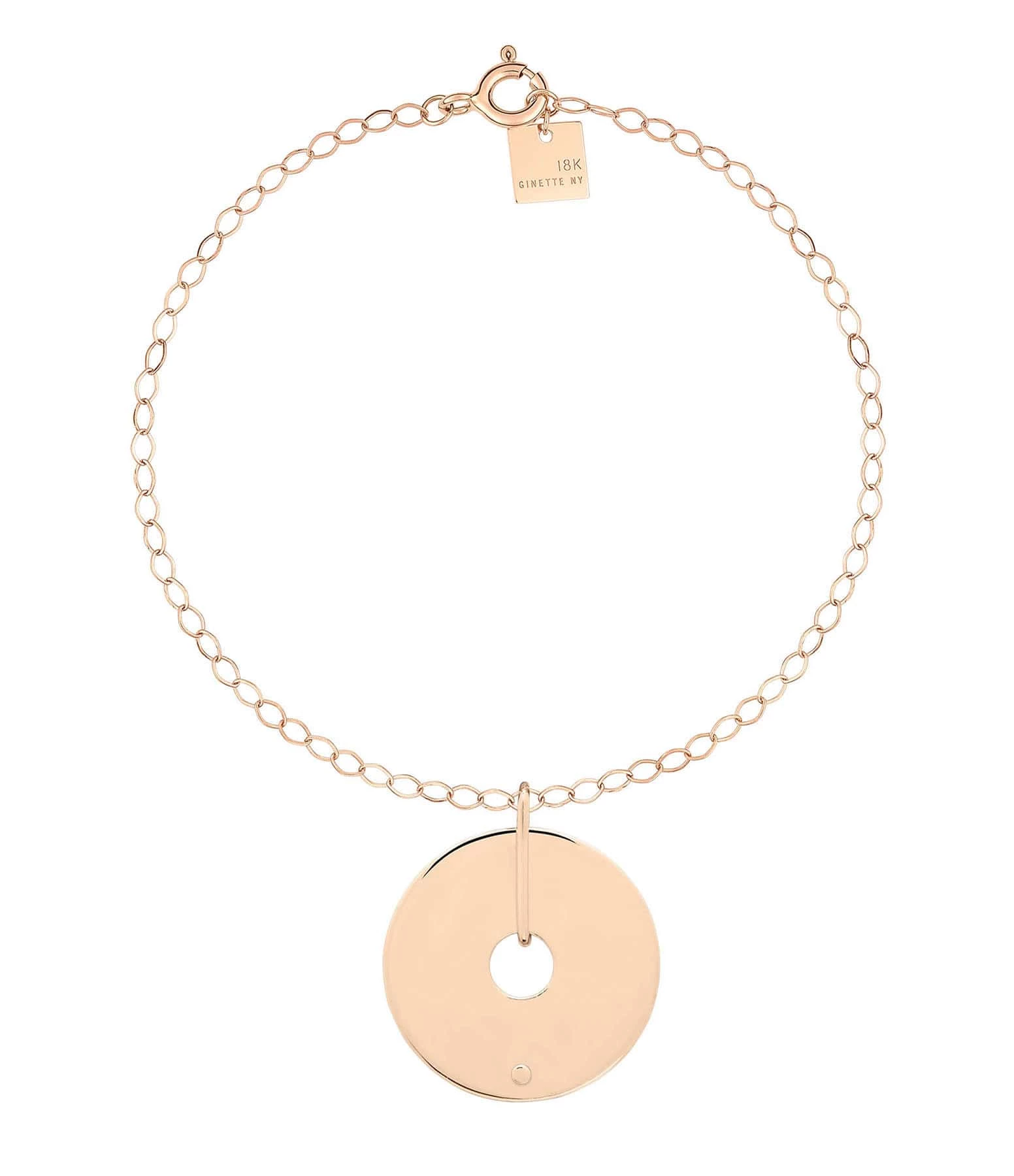 Ginette NY Bracelet Donut Chaîne Or Rose 3 Ginette NY Bracelet Donut Chaîne Or Rose