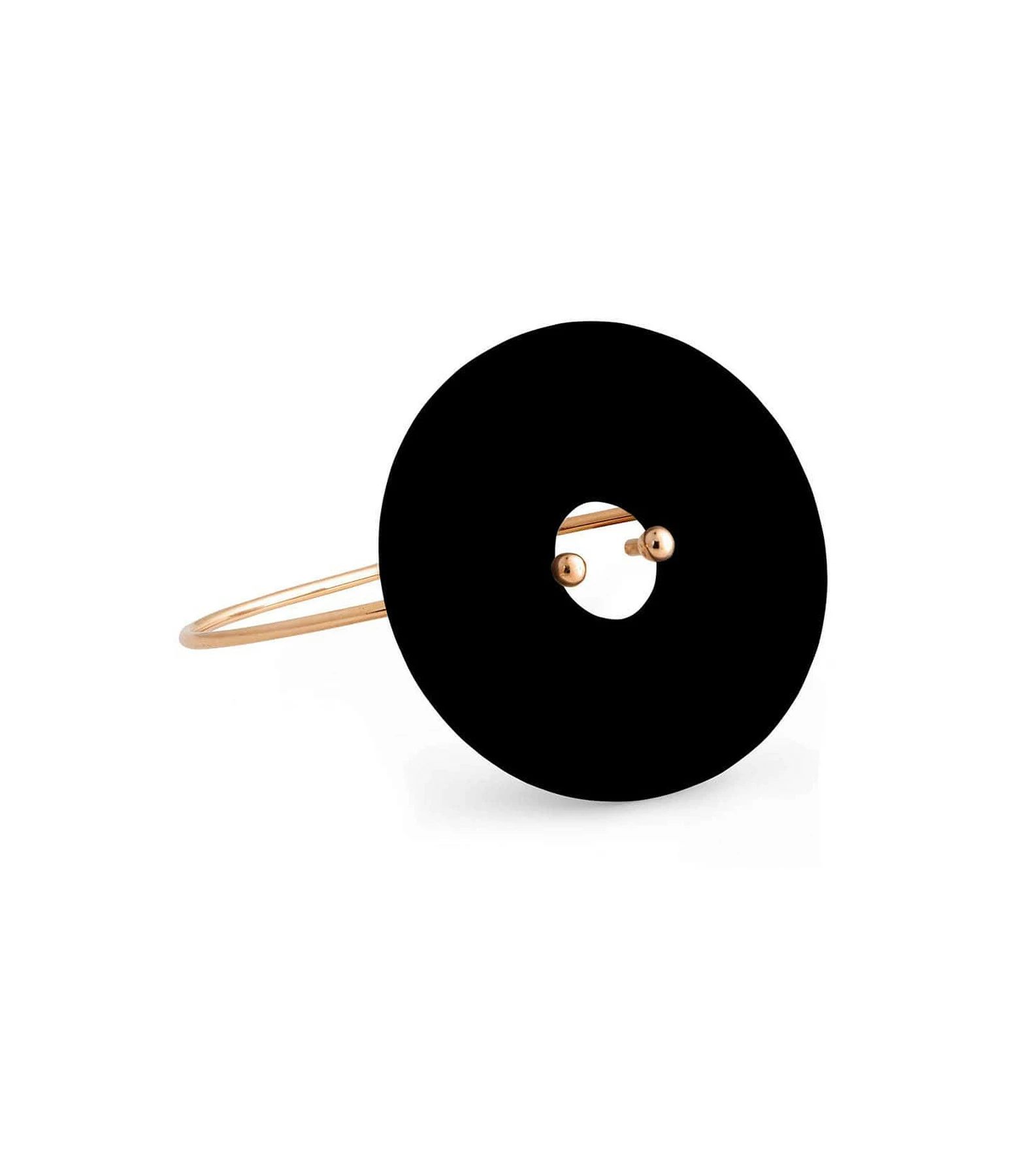 Ginette NY Jonc Donut Onyx Or Rose 3 Ginette NY Jonc Donut Onyx Or Rose