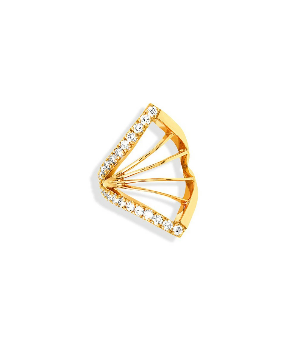 NAVA JOAILLERIE Bijou D'oreille Cheyenne Losange Diamants Or Jaune 3 NAVA JOAILLERIE Bijou D'oreille Cheyenne Losange Diamants Or Jaune