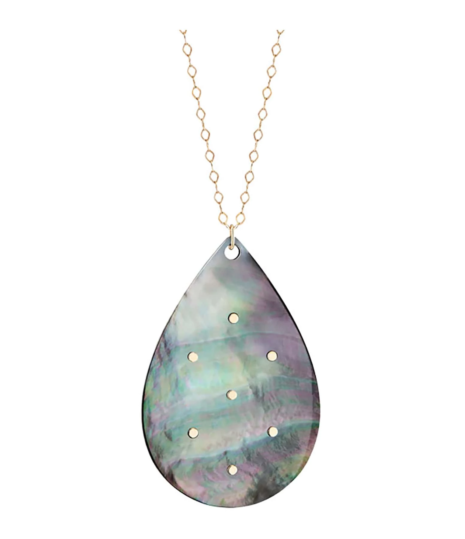 Ginette NY Collier Bliss Large Nacre Noire Or Rose 3 Ginette NY Collier Bliss Large Nacre Noire Or Rose