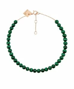 Ginette NY Bracelet Mini Maria Malachite Or Rose