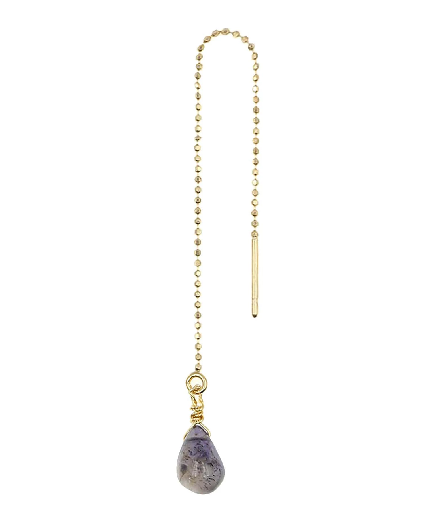 MON PRECIEUX GEM Boucle D'oreille Chaîne PM Iolite (vendue à L'unité) 3 MON PRECIEUX GEM Boucle D'oreille Chaîne PM Iolite (vendue à L'unité)