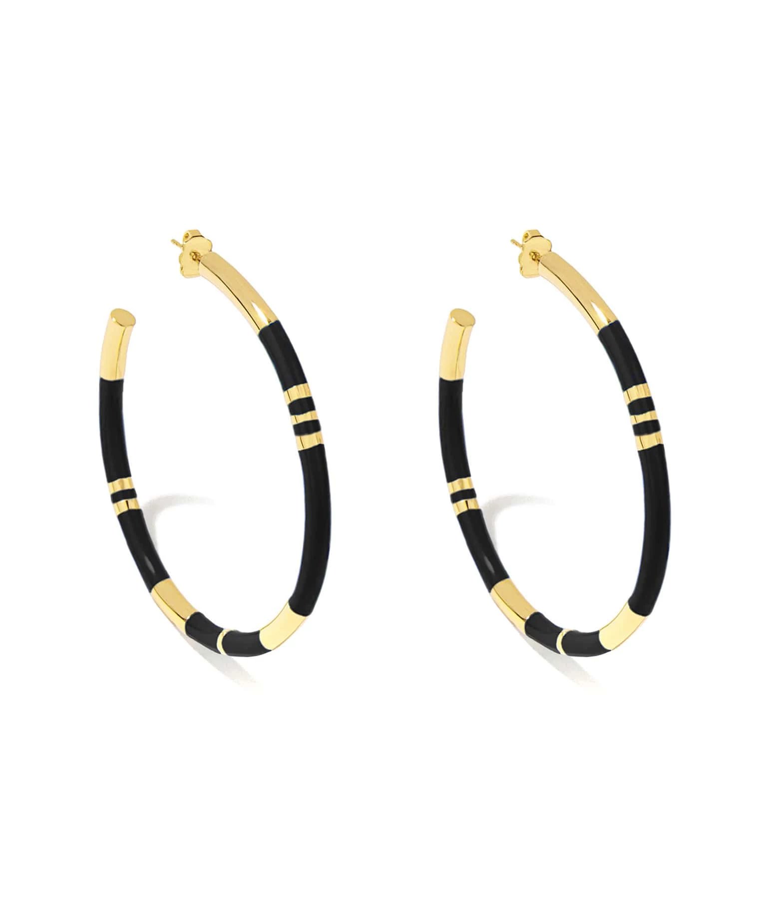 Aurélie Bidermann Créoles GM Positano Noir 3 Aurélie Bidermann Créoles GM Positano Noir