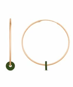 Ginette NY Créoles Donut Jade Or Rose