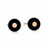 Ginette NY Boucles D'oreilles Donut Onyx Or Rose 2 Ginette NY Boucles D'oreilles Donut Onyx Or Rose -Boutique Gigi Clozeau bodono1