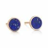 Ginette NY Boucles D'oreilles Ever Disc Or Rose Lapis Lazuli 2 Ginette NY Boucles D'oreilles Ever Disc Or Rose Lapis Lazuli -Boutique Gigi Clozeau boevel