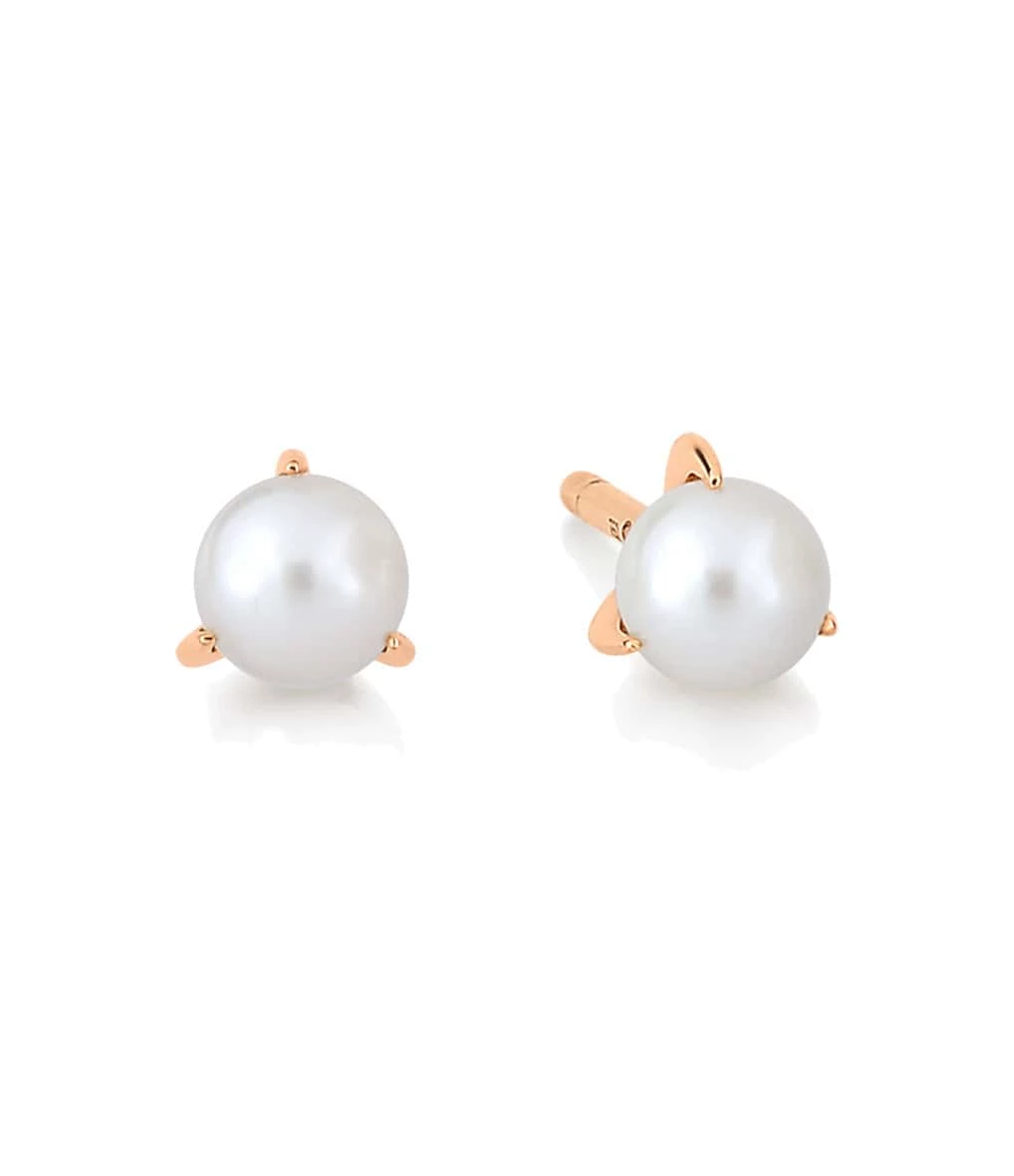 Ginette NY Boucles D'oreilles Maria Or Rose Perle 3 Ginette NY Boucles D'oreilles Maria Or Rose Perle