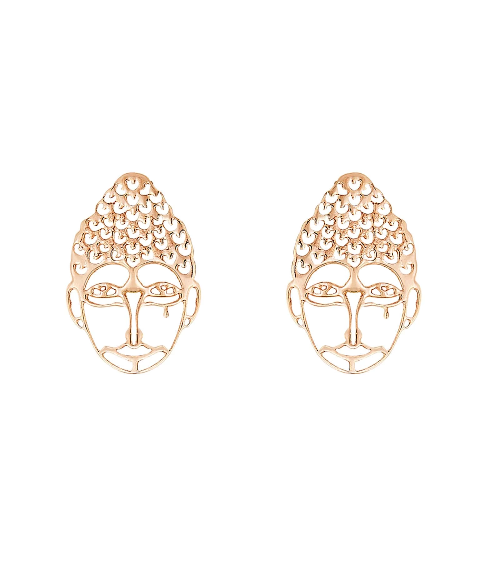 Ginette NY Boucles D'oreilles Buddha Or Rose 3 Ginette NY Boucles D'oreilles Buddha Or Rose