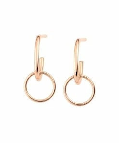 Ginette NY Mini Créoles Tiny Fusion Or Rose