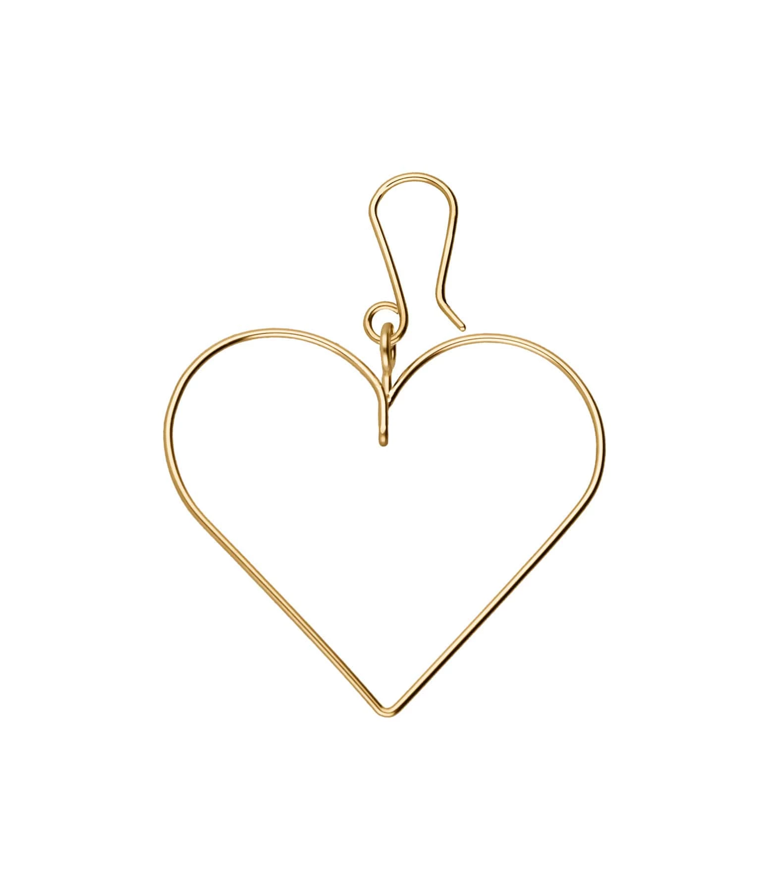 ATELIER PAULIN Boucle D'oreille Big Charms Cœur Gold Filled Jaune (vendue à L'unité)