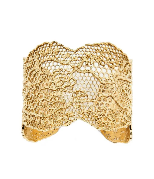 Aurélie Bidermann Manchette Dentelle PM Or Jaune 3 Aurélie Bidermann Manchette Dentelle PM Or Jaune