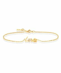 NAVA JOAILLERIE Bracelet Love O Diamants Or Jaune
