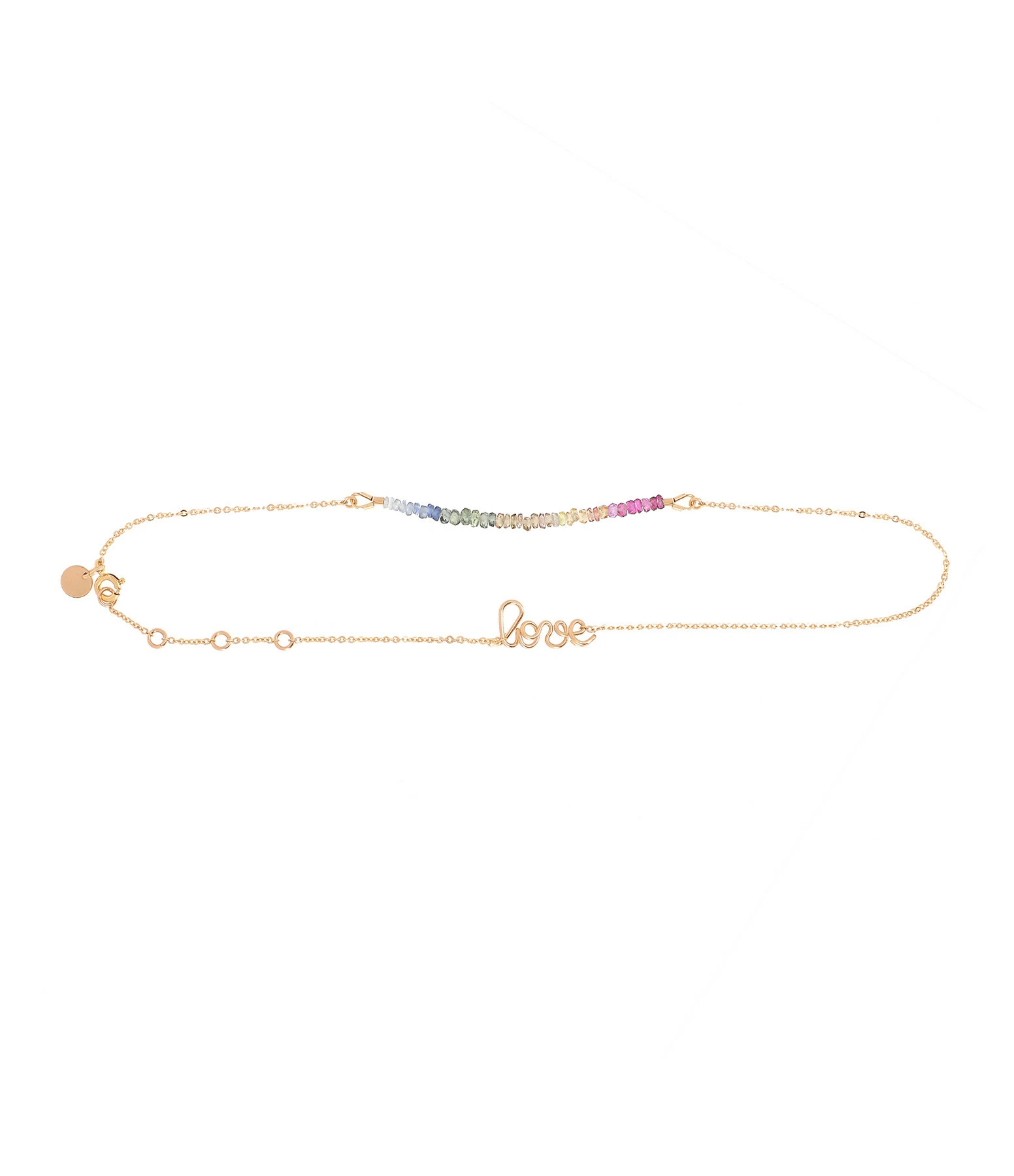 ATELIER PAULIN Bracelet Double Saphir Rainbow Love Gold Filled 4 ATELIER PAULIN Bracelet Double Saphir Rainbow Love Gold Filled – Image 2