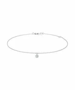 LA BRUNE & LA BLONDE Bracelet 360° Diamant Brillant 0,10 Or Blanc