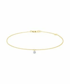 LA BRUNE & LA BLONDE Bracelet 360° Diamant Brillant 0,07 Or Jaune