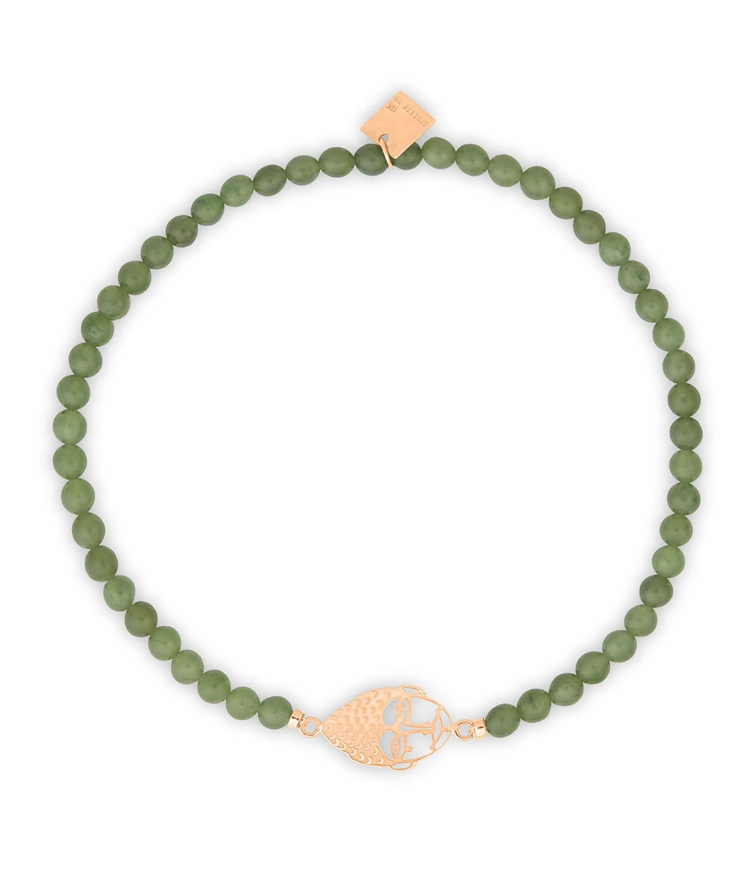 Ginette NY Bracelet Buddha Jade Or Rose, Collection Twenty 3 Ginette NY Bracelet Buddha Jade Or Rose, Collection Twenty