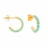CABIROL Créoles Aimée Vermeil Turquoise 1 CABIROL Créoles Aimée Vermeil Turquoise -Boutique Gigi Clozeau cabirol bo aimee turquoise