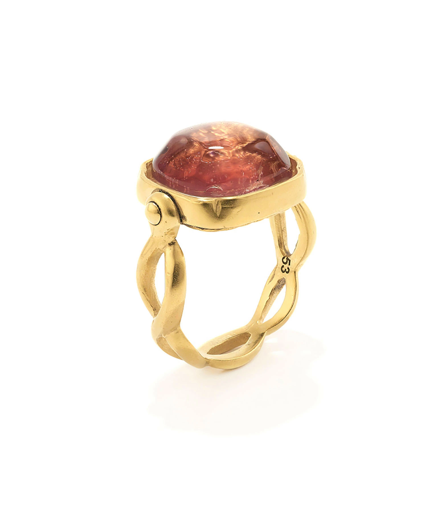 GOOSSENS PARIS Bague Cabochon Carré Cristal De Roche Vieux Rose 3 GOOSSENS PARIS Bague Cabochon Carré Cristal De Roche Vieux Rose