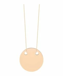 Ginette NY Sautoir Jumbo Large Or Rose Disc