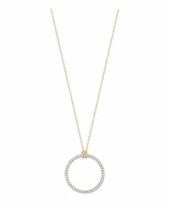 Ginette NY Collier Circles Mini Or Rose Diamants