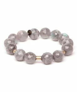LSONGE Bracelet Chance Argent Doré Labradorite