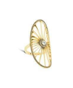 NAVA JOAILLERIE Bague Cheyenne Ovale Diamant Or Jaune