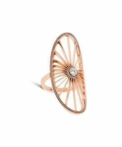 NAVA JOAILLERIE Bague Cheyenne Ovale Diamant Or Rose