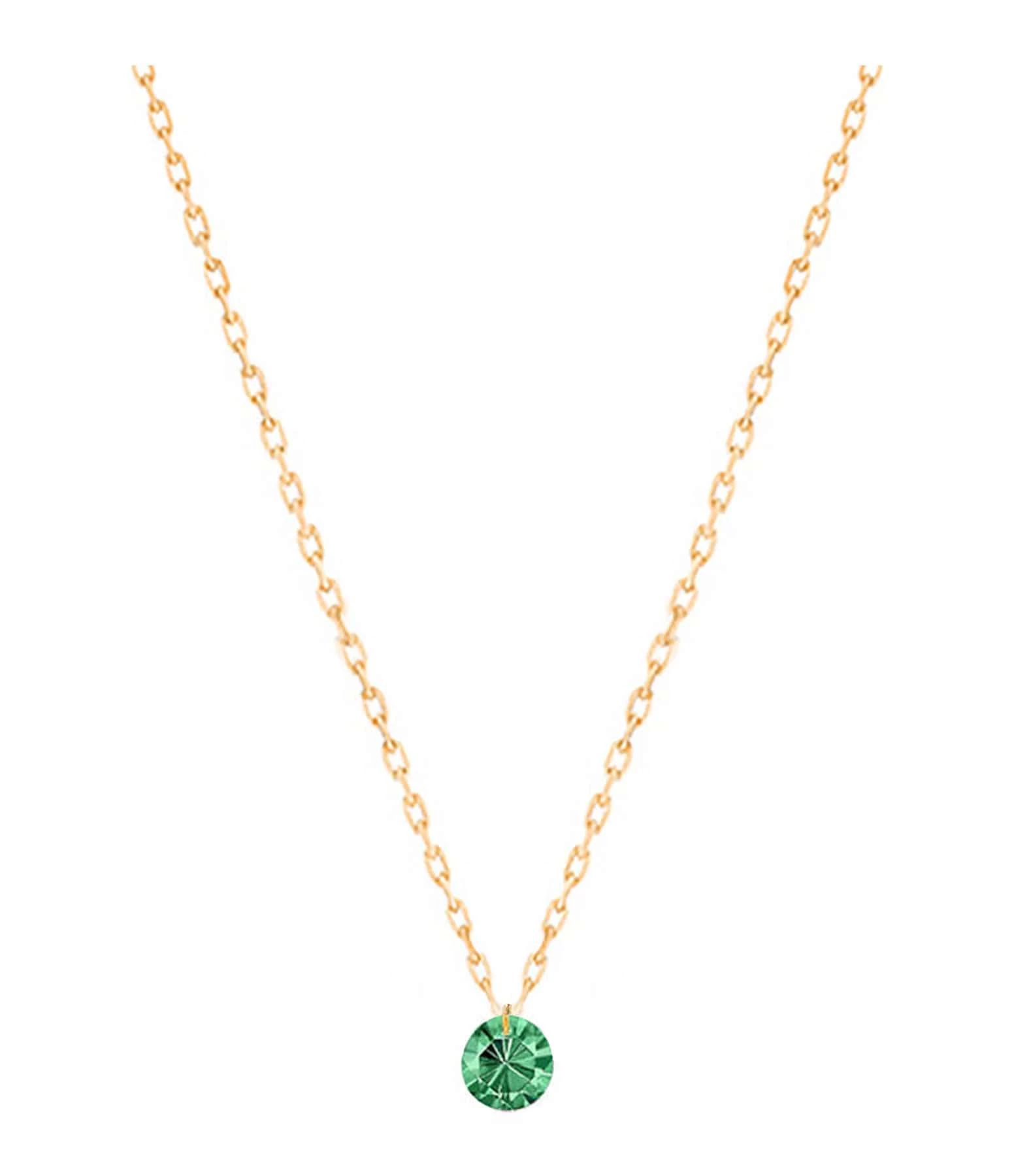 LA BRUNE & LA BLONDE Collier Mini Confetti Tsavorite Or Jaune