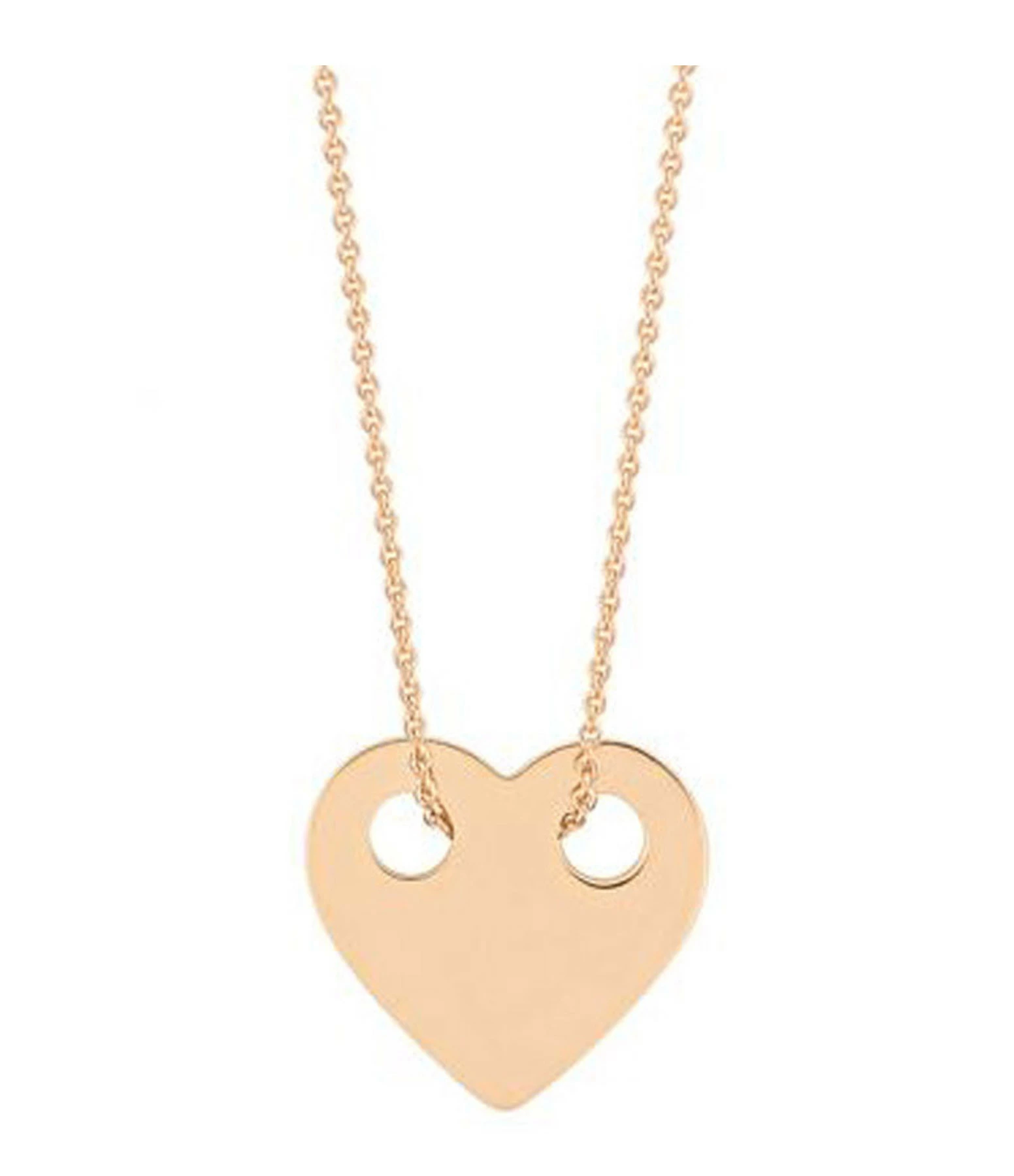 Ginette NY Collier Mini Cœur Or Rose 3 Ginette NY Collier Mini Cœur Or Rose