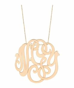 Ginette NY Collier Monogramme NGY Jumbo Or Rose